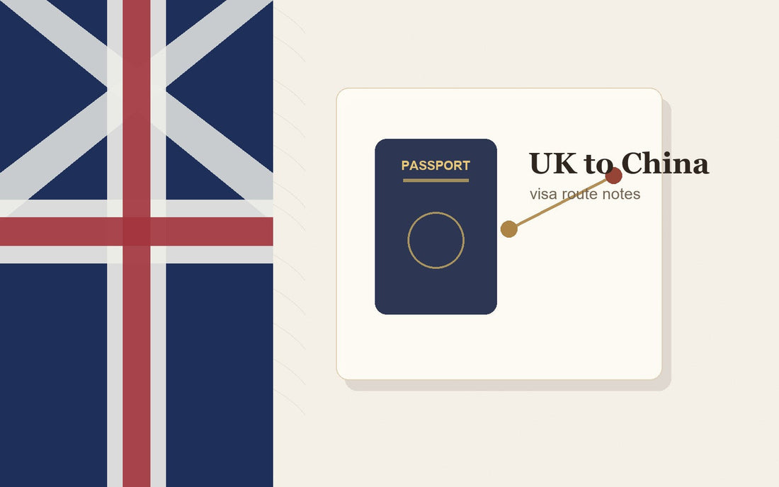 UK to China visa guide with passport and route document