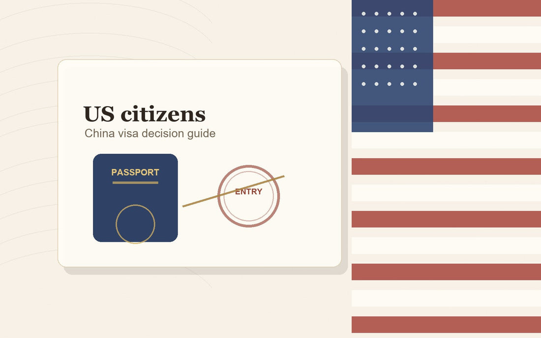 China visa guidance for US citizens with passport and entry stamp