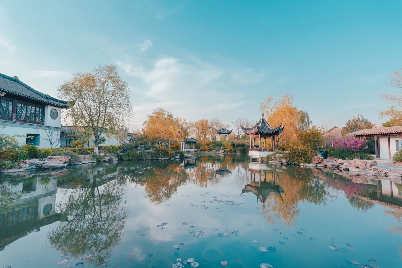 Suzhou classical garden in autumn