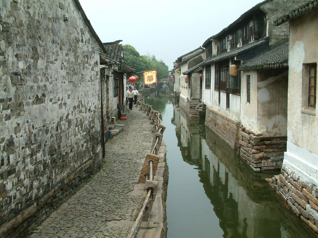 Historic Jiangnan water town canal